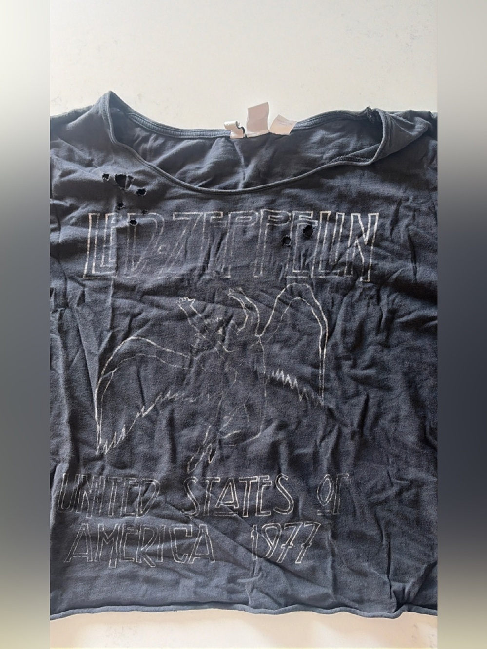 H&M Black Led Zeppelin Graphic Short Sleeve Tee